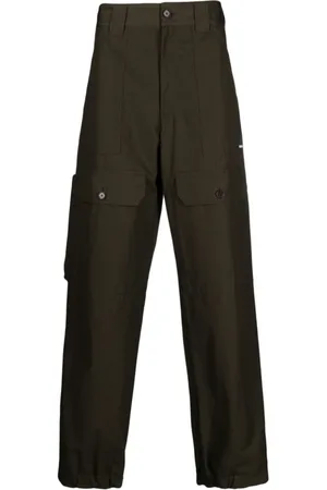 Msgm Homme, Pantalons, Vert, Taille: L Pantalon en Coton avec Poches Cargo