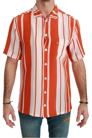 Dolce & Gabbana Homme, Chemises, , Taille: S Chemise Rayée en Soie de Luxe