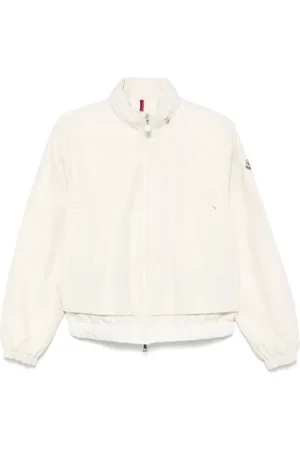Moncler Femme, Vestes, Blanc, Taille: 40 FR Veste en twill avec détails en nylon