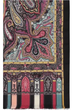 Etro Femme, Accessoires, Multicolore, Taille: ONE Size Luxueuse Écharpe en Mélange Cachemire et Soie
