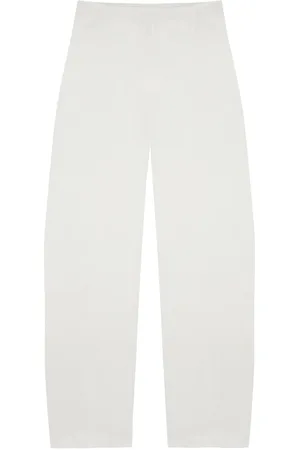 Cortana Femme, Pantalons, Blanc, Taille: 36 FR Costa, pantalon en lin ivoire