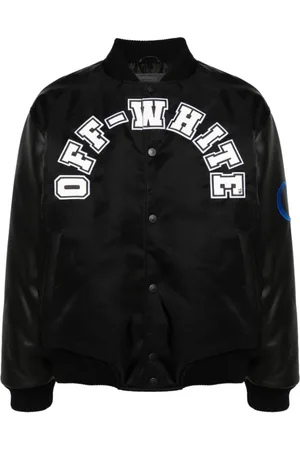 OFF-WHITE Homme, Vestes, Noir, Taille: S Veste Varsity Baseball Oversize