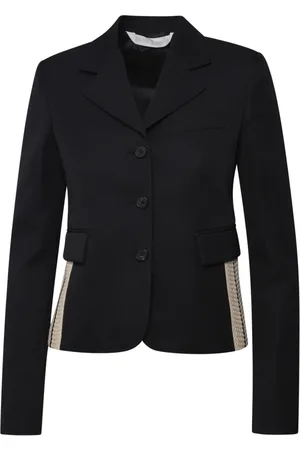 Palm Angels Femme, Vestes, Noir, Taille: 36 FR Blazer Noir en Laine Mélangée