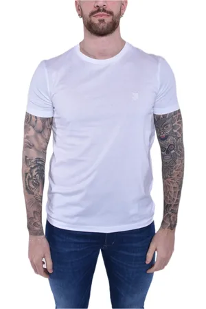 Dondup Homme, Tops, Blanc, Taille: XL T-shirt à col rond et coupe classique