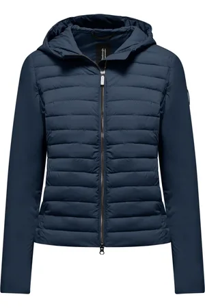Bomboogie Femme, Vestes, Bleu, Taille: 42 FR Veste en duvet en nylon extensible