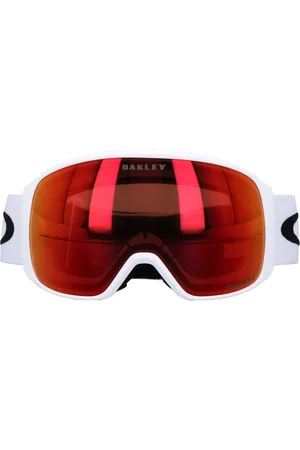 Oakley Homme, Sport, Blanc, Taille: ONE Size Masque de ski Flight Tracker à sangle ajustable avec protection UV