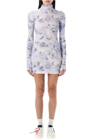 OFF-WHITE Femme, Robes, Multicolore, Taille: 36 FR Robe Courte Style Fresque