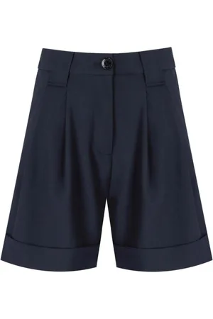 Ganni Femme, Shorts, Bleu, Taille: 36 FR Short Bermuda Bleu