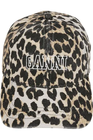 Ganni Femme, Accessoires, Multicolore, Taille: ONE Size Casquette de baseball à imprimé léopard