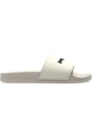 Palm Angels Homme, Chaussures, Gris, Taille: 40 EU Slides avec Logo