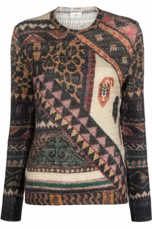 Etro Femme, Pulls, Multicolore, Taille: 42 FR Pull en maille à motifs