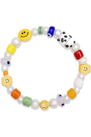 Nialaya Homme, Accessoires, Jaune, Taille: 2XL Bracelet Panda Pearl
