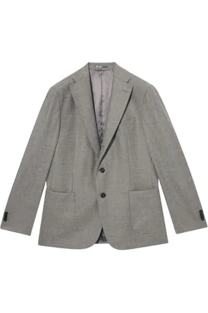 Brooks Brothers Homme, Vestes, Gris, Taille: 4XL Blazer en mélange de laine vierge