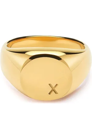 Nialaya Femme, Accessoires, Jaune, Taille: 54 MM Bague Gravée X Édition Limitée