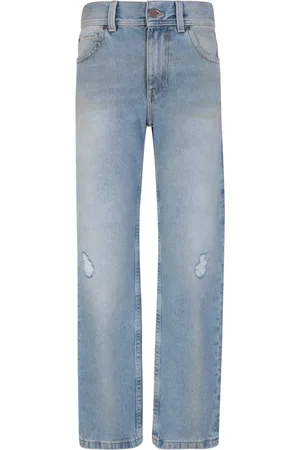 Palm Angels Femme, Jeans, Bleu, Taille: W26 Pantalon en Coton Délavé Bleu