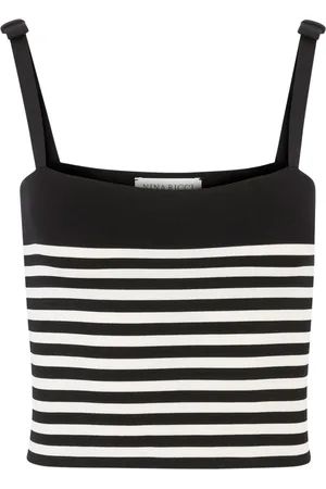 Nina Ricci Femme, Tops, Blanc, Taille: 42 FR Débardeur en maille rayée