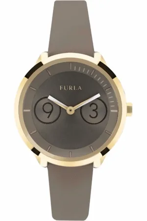 Furla Femme, Accessoires, Jaune, Taille: ONE Size Montre Quartz Femme Bracelet Cuir