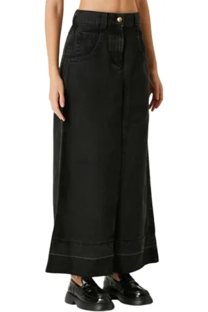 Palm Angels Femme, Jupes, Noir, Taille: W26 Jupe Maxi en Denim