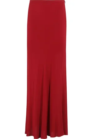 FEDERICA TOSI Femme, Jupes, Rouge, Taille: 36 FR Jupe Framboise Crepe de Chine