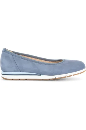 Gabor Femme, Chaussures, Bleu, Taille: 41 EU Ballerines en Cuir Nubuck Bleu