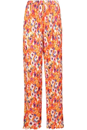 Msgm Femme, Pantalons, , Taille: 36 FR Pantalon Large à Imprimé Floral