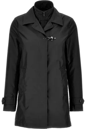 FAY Femme, Manteaux, Noir, Taille: 40 FR Manteau noir du matin avec traitement hydrofuge