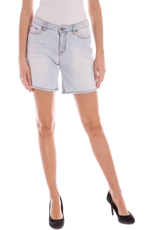 GANT Femme, Shorts, Bleu, Taille: W27 Shorts & Pant en coton à coutures contrastées