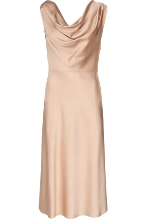 BLUMARINE Femme, Robes, Rose, Taille: 40 FR Robe Midi Rose Sans Manches Drapée