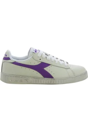 Diadora Femme, Chaussures, Blanc, Taille: 40 EU Baskets Game Low Waxed Violet