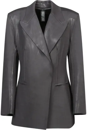 Norma Kamali Femme, Vestes, Gris, Taille: 36 FR Élégante Veste Grise