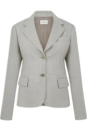 P.A.R.O.S.H. Femme, Vestes, Gris, Taille: 42 FR Blazer en laine grise Lille à fermeture boutonnée