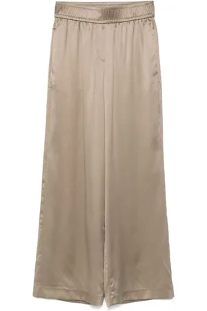 Brunello Cucinelli Femme, Pantalons, Vert, Taille: 34 FR Pantalon à Taille Élastiquée avec Poches