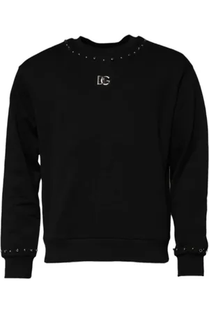 Dolce & Gabbana Homme, Pulls, Noir, Taille: S Sweat à logo clouté