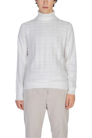 Antony Morato Homme, Pulls, Blanc, Taille: L Jacquard 3D Coton Laine Fil
