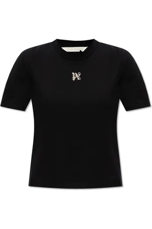 Palm Angels Femme, Tops, Noir, Taille: 36 FR T-Shirt Ras du Cou