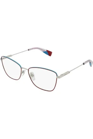 Furla Femme, Accessoires, Gris, Taille: ONE Size Lunettes à monture en métal gris