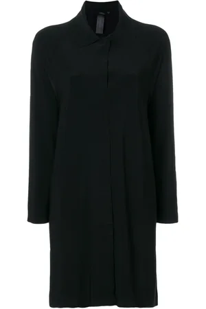 Norma Kamali Femme, Manteaux, Noir, Taille: 36 FR Cardigan Long à Col