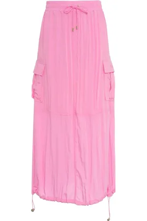 Liu Jo Femme, Jupes, Rose, Taille: 38 FR Jupe Maxi Rose à Poches Cargo