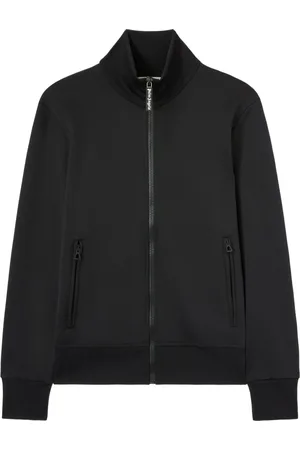 Palm Angels Femme, Vestes, Noir, Taille: 40 FR Veste de survêtement à logo incurvé
