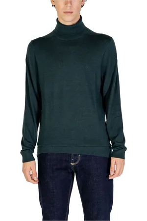 Calvin Klein Homme, Pulls, Vert, Taille: L Pull col roulé en laine mérinos