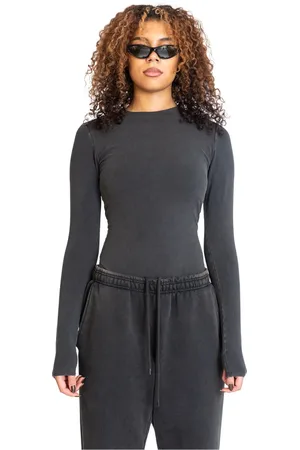 Entire Studios Femme, Tops, Noir, Taille: 36 FR Body noir en coton et spandex