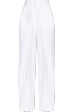 Sportmax Femme, Pantalons, Blanc, Taille: 34 FR Pantalon plissé