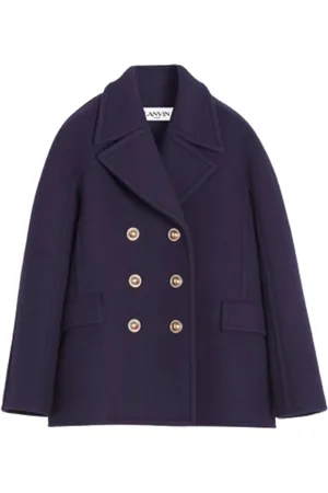 Lanvin Femme, Vestes, Bleu, Taille: 36 FR Veste Élégante Caban H24