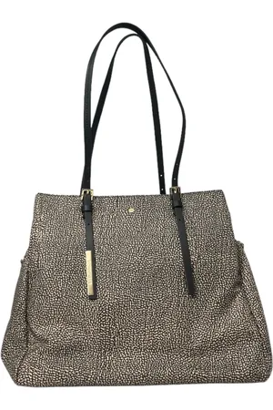 Borbonese Femme, Sacs, Gris, Taille: ONE Size Grand Sac à Bandoulière Shopping