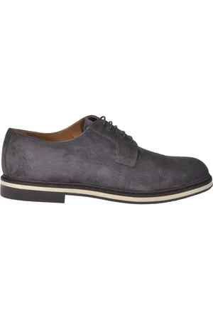 BALDININI Homme, Chaussures, Gris, Taille: 43 EU Grey suede lace-up