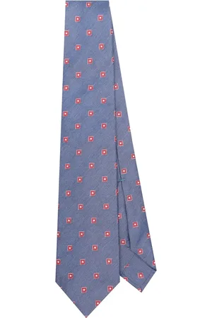 BARBA Homme, Accessoires, Multicolore, Taille: ONE Size Cravate Bleue Jacquard Pointe Pointue