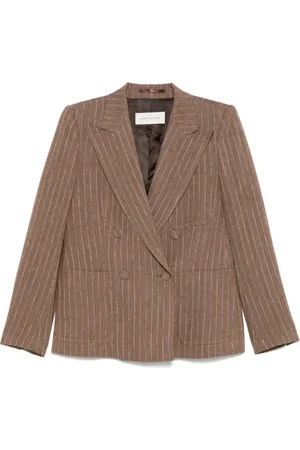 DRIES VAN NOTEN Femme, Vestes, Brun, Taille: 40 FR Veste Marron à Double Boutonnage avec Poches