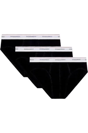 Dsquared2 Homme, Sous-vêtements, Noir, Taille: XL Pack premium de trois slips en coton stretch