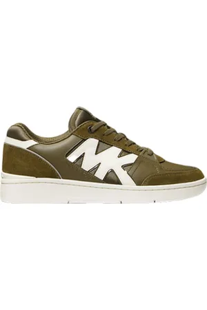 Michael Kors Homme, Chaussures, Vert, Taille: 43 EU Rebel Laceup Baskets en Daim et Cuir Perforé