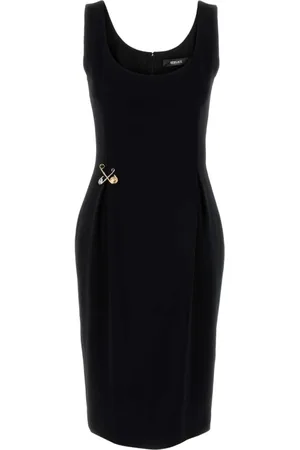 VERSACE Femme, Robes, Noir, Taille: 38 FR Robe noire en cady stretch